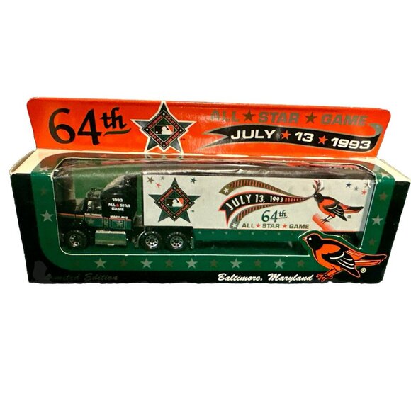 Matchbox Die Cast 18 Wheeler Truck 64th All Star Game BALTIMORE ORIOLES 1993 - Picture 1 of 11
